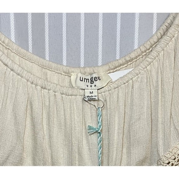 Umgee Boho NWT Medium Tunic \ Mini Dress , Coastal Soft Neutral - Picture 4 of 6